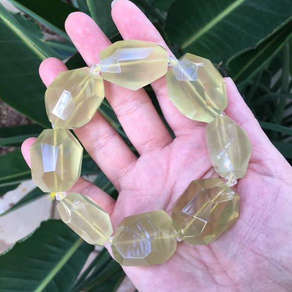 Lime citrine stretchy bracelet bangle - Picture 4 of 6